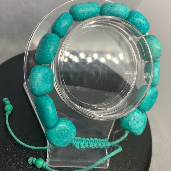 3/$10 Beautiful - Chunky Stones - Blue Adjustable Women’s Bracelet - Picture 5 of 8